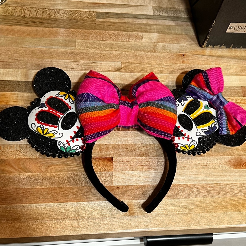 Handmade Dia De Los Muertos Mouse Ears